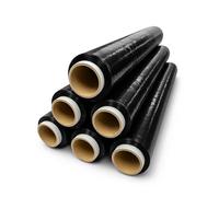 JARDIN202 - Film para Embalar Industrial, Manual, Mudanzas y Envios | Retractil | Negro | 50cm x 200 Metros | Pack 6 Rollos