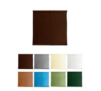 JARDIN202 - Persiana de PVC Alicantina con Polea Metálica | Persiana Enrollable | Estor Enrollable para Ventanas, Puertas, Salón y Cocina | 125 x 120 cm (Nogal)