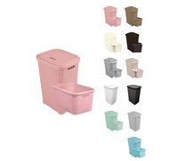 JARDIN202 - Pongotodo Diseño Rattan para Colada - Cesto Para la Ropa Sucia | Set (Rosa)