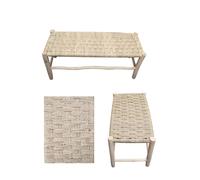 Jardin202 - Taburete de Esparto Artesanal con Estructura de Madera de Pino - Disponible en 60cm. 80cm y 100cm | 100 m -