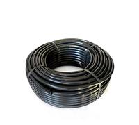 JARDIN202 - Tuberia de Riego por Goteo 16 mm | Sin goteros | Negra lisa | Rollo de 50 metros