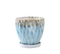 Jardinera A Large Ceramic Flower Pot with A Saucer, Perfect For Home Decor: Ideal For Display In The Living Room Interior-Exterior(Grande)