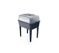 Jardinera alta 83 l, con tapa de policarbonato, para proteger tus plantas, prosperplast respana planter set de plástico en color antracita, 96,3 (alto