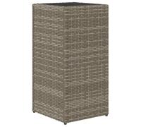 Jardinera Alta de Ratán PE para Decoración de Patio y Porche, Cama de Flores Elevada Tejida con Bolsa de Revestimiento Interior (30x30x60cm)