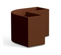 Jardinera angular de resina 80x35 cm Marrón mod. Flowerpot Angular