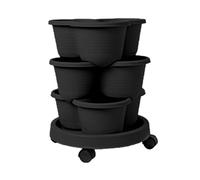 Jardinera apilable | Torre de jardín apilable de cultivo,Accesorios de jardinería con ruedas extraíbles, Kit de contenedores de planta para balcón interior y exterior