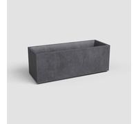Jardinera auto riego rectangular de polipropileno artevasi sydney 99.5 x 43 x 39.5 cm gris mate