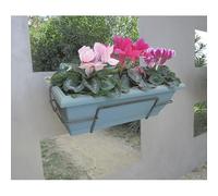 Jardinera balconera con Soporte Floria 50S color azul. Super Resistente.