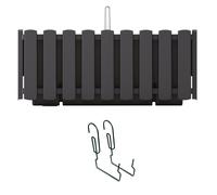 Prosperplast Boardee Fencycase Maceta de Balcón con Suspensión Sistema de Riego Maceta con Ganchos para Barandilla (580 mm, Antracita)