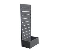 Jardinera con biombo heerde wpc 150x56x38 cm - gris [en.casa]