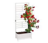 Jardinera con enrejado macetero vertical soporte para enredaderas 38 L 6 kg
