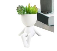 Jardinera con figura corporal, macetas de cerámica para flores - Jardineras para personas Cabeza Jardinera para cara | Maceta para plantas con forma de cuerpo humano, pequeñas macetas para suculentas