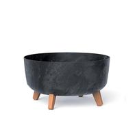 Jardinera con patas GRACIA LOW BETON EFFECT Antracita, 38x38x20,7 cm