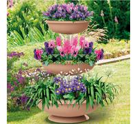 Jardinera Cuenco Fuente Ø50x64h Kit 3 Cuencos Color Terracota