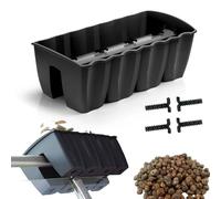 Jardinera de 20 x 28 x 58 cm, jardinera para balcón con sistema de riego y tapas de goma para drenaje de agua, maceta para balcón o jardín, protege las raíces y evita el anegamiento, color antracita