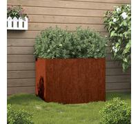 vidaXL Jardinera de Acero corten 62x47x46 cm, Maceta, arriate Elevado, Soporte para macetas, macetero, bancal Elevado, Soporte para Plantas
