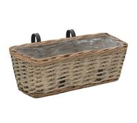 Jardinera de balcón con forro PE 40 cm 2 unidades Decoraciones para jardín al aire libre patio terraza suministros para el hogar
