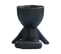 Jardinera de cabeza de olla de cara, macetas suculentas de cerámica con agujeros de drenaje, maceta decorativa moderna en forma humana para interior, de