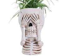 Jardinera de hueso - soporte de maceta macabra | Expositor artístico de Halloween, jardinera decorativa única para alféizares de ventanas, encimeras, pasillos, escaleras, dormitorios, habitaciones de