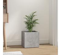 Jardinera de madera de ingeniería gris hormigón 40x40x40 cm
