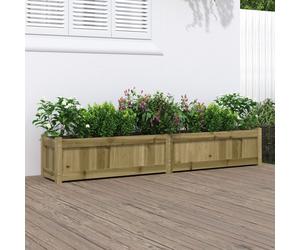 Jardinera de madera de pino impregnada 180x31x31 cm
