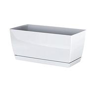 Jardinera de plastico Coubi Case P en Color Blanco 29 (Largo) x 14,2 (Ancho) x 13,6 (Altura) cm