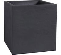 Jardinera EDA Volcania cuadrada gris antracita 39,5x39,5x43,5 cm doble pared