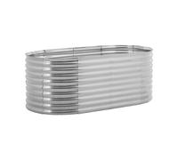 Jardinera elevada metálica - oval - 202 x 100 x 78 cm - acero | Uniprodo