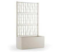 Jardinera Ethica rectangular 80 cm con enrejado de tiza