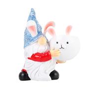 Jardinera Forma Lutin Conejo - Maceta Estatua de Pascua | Linda Cache-Pot para Cactus y? Grasses | Decorativo de Jardín | Bandeja de Flores de Resina para Terraza, Balcón, Patio, A