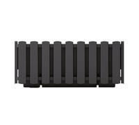 Prosperplast Boardee Fencycase Maceta para Flores Caja de Balcón Maceta para Plantas Diseño Rústico para Uso en Interiores y Exteriores (Largo 580 mm, Antracita)