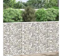 Jardinera para jardín o patio, forma trapezoidal, 80 x 20 x 100 cm, acero galvanizado, resistente macetero para jardín o patio, cestas de alambre soldadas para mayor estabilidad, incluye