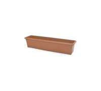 Plastiken 7580 - jardinera con plato integrado colección terra. medida 80 cm 16l. terracota