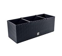 Jardinera rectangular 17 litros con autorriego color chocolate 52x20x19cm