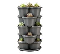 Jardinera Vertical Maceta Apilable Vertical De 5 Niveles Con