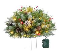Jardineras Para Vacaciones - Jardinera Iluminada Al Aire Libre | Relleno de PVC Con Tarifa De Trípode | Jardineras De Ocasiones Falsas Con Luces, Rellenos De Navidad, Decoraciones De Vacaciones Para L