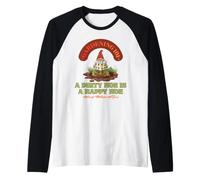 Jardinería 101 Una azada Sucia es Feliz y Otros Consejos Gnomo Fun Camiseta Manga Raglan
