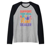 Jardinería Apoye a su distribuidor local de plantas Vintage Botanical Camiseta Manga Raglan