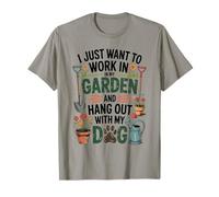Jardinería de perros para amantes de la jardinería para plantas mamá y papá Camiseta
