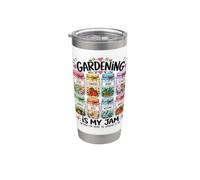 Jardinería es mi mermelada jardinero botánico al aire libre plantas naturales Vaso térmico de acero inoxidable de doble pared