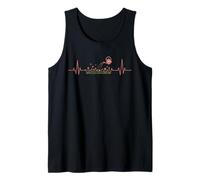 Jardinería Heartbeat Flores Regadera Jardinero Camiseta sin Mangas