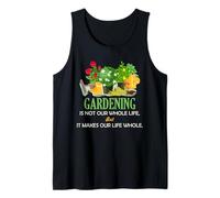 Jardinería Inspiradora Jardín Vida Cita Arte Floral Camiseta sin Mangas