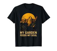 Jardinería My Garden Feeds My Soul Botánico para mujer vintage Camiseta