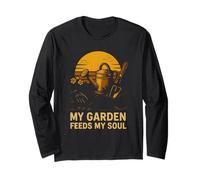Jardinería My Garden Feeds My Soul Botánico para mujer vintage Manga Larga