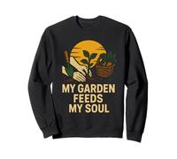 Jardinería My Garden Feeds My Soul Botánico para mujer vintage Sudadera