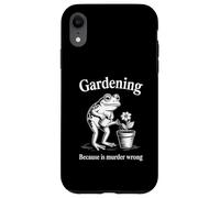 Jardinería porque el asesinato es incorrecto Rana humorística espeluznante Carcasa para iPhone XR