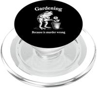 Jardinería porque el asesinato es incorrecto Rana humorística espeluznante PopSockets PopGrip para MagSafe