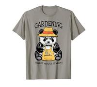 Jardinería Porque el Asesinato está Mal Amante de Las Plantas Panda Malvado Camiseta