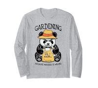 Jardinería Porque el Asesinato está Mal Amante de Las Plantas Panda Malvado Manga Larga