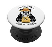 Jardinería Porque el Asesinato está Mal Amante de Las Plantas Panda Malvado PopSockets PopGrip Adhesivo